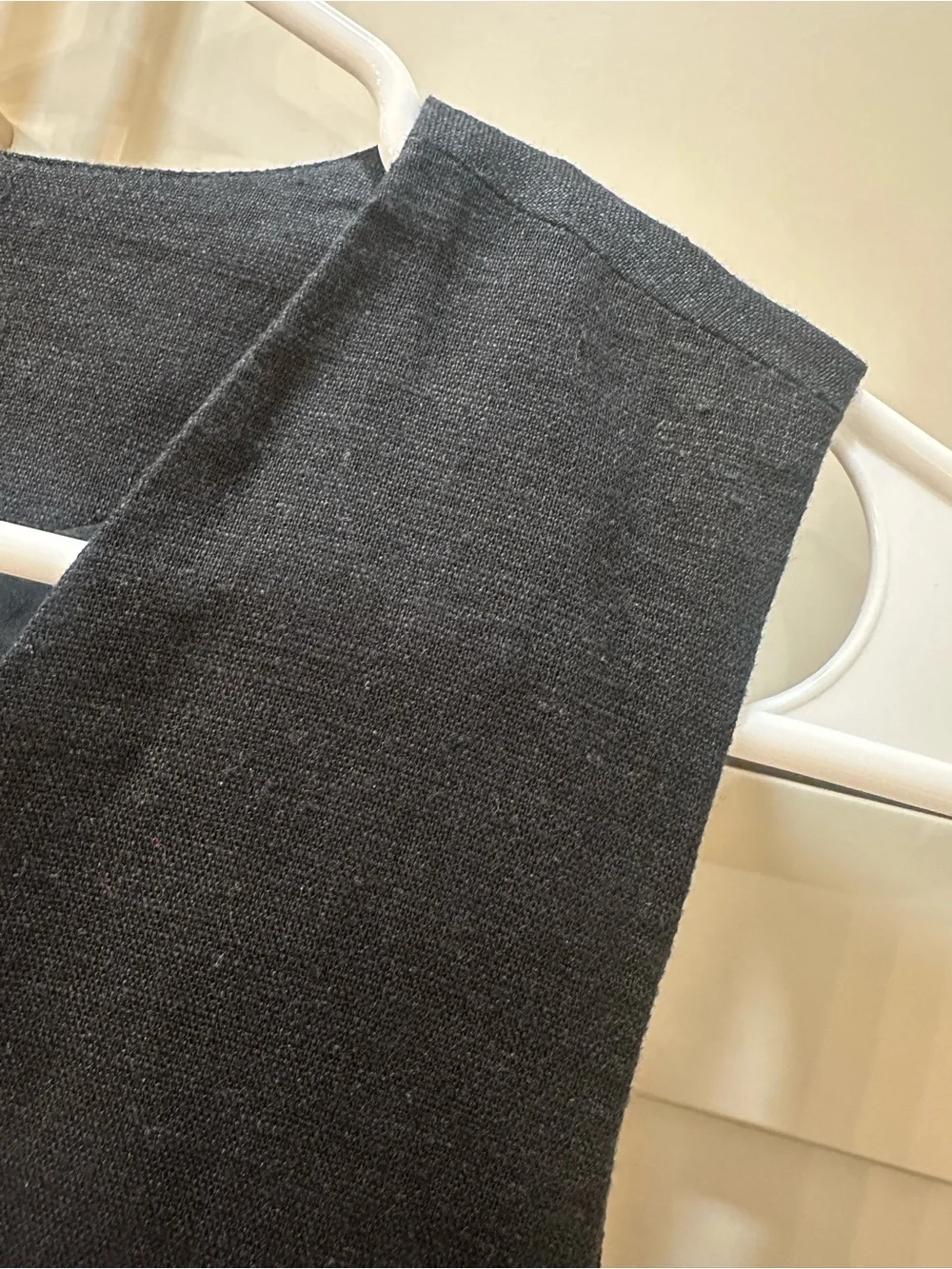 J. Crew Black Button-Front Linen Blend Vest- Womens 8